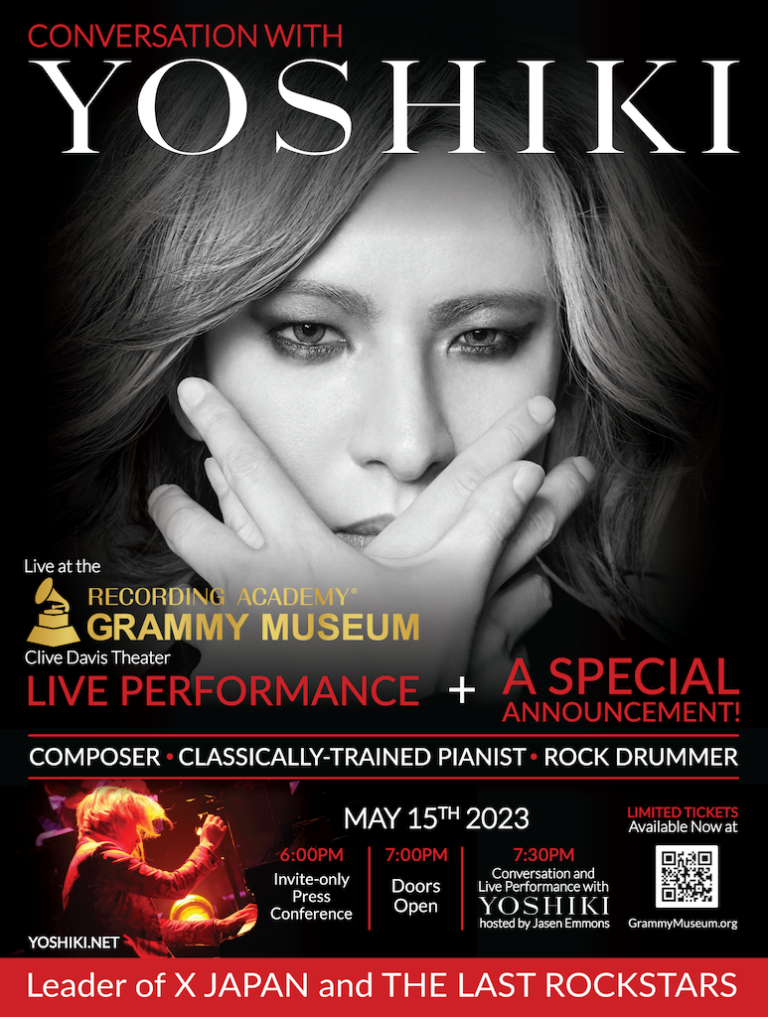 YOSHIKI、米グラミーミュージアムでの世界規模の発表とライブ